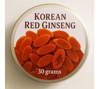 Feuilles de ginseng rouge coréen Premium Boîte de 30 grammes