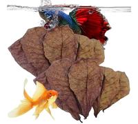 Feuilles de goulotte pour amandiers pour poissons betta, crevettes, crabes, tortues | Réglage de la valeur du pH, fabricants d'eau, cachettes et accessoires de nids d'aquarium, terrariums, sc