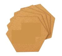 Feuilles de Liège Autocollantes Planche de liège auto-adhésive multifonction, 4 pièces, bureau, maison, bois, arrière-plan Photo, autocollants hexagonaux, Message mural, Bulletin dessin(8pcs)