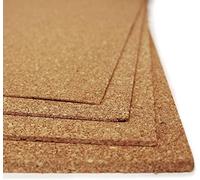 Feuilles de liège naturel étanche idéal pour revêtement mural sol et tableau d'affichage - isolant acoustique et thermique - absorbe des chocs - épaisseurs et longueurs au choix (3 mm, 100 x 250 cm)