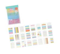 Feuilles de mémo adhésives repositionnables, onglets de couleurs assorties pour la prise de notes en es étudiants, journalisation, marque-pages solides