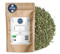 Feuilles de Menthe Poivrée Bio en Vrac - Infusion Tisane Bio ou Utilisation Culinaire - Mentha x Piperita L. - Agriculture Biologique - Odeur Mentholée et Saveur Fraîche - Sachet 200 gr (100 Tasses)