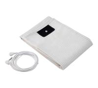 Feuilles de mise à la terre, draps de lit pour puits de mise à la terre, 10 % fibre d'argent, drap plat de mise à la terre, santé naturelle (68,6 x 132,1 cm, blanc)