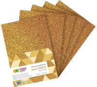 Feuilles de mousse A4 5pcs glitter gold HAPPY COLOR