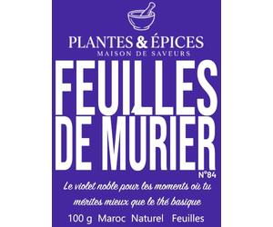 Feuilles de mûrier 100g, idéal en Infusion, Thé et Tisane 100% naturels (feuilles de mûres) (100g)