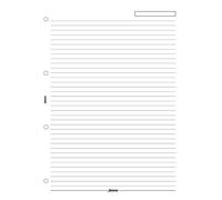 Feuilles De Notes Filofax A4 Lignées Blanc