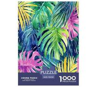 Feuilles de Palme Puzzle 1000 Pièces Cadeau Unique Jeu Éduchatif Challenge Toy À De Qualité Supérieure Peinture Art pour Adultes Et Enfants 70x50cm/1000pcs