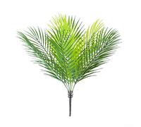 Feuilles de palmier artificielles d'intérieur avec 9 têtes de verdure réaliste pour une décoration d'intérieur élégante (vert clair)