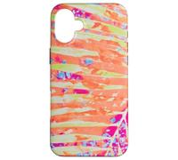 Feuilles de Palmier Hot Pink Orange Summer Vibes Coque pour iPhone 16 Plus
