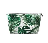Feuilles De Palmier Vert Tropical Feuille De Jungle, Trousse de Toilette Trousse de Maquillage Sac à cosmétiques Trousse de Toilette de Voyage Portable