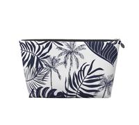 Feuilles De Palmiers Tropicaux Silhouette Hawaïenne, Trousse de Toilette Trousse de Maquillage Sac à cosmétiques Trousse de Toilette de Voyage Portable
