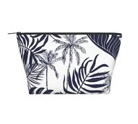 Feuilles De Palmiers Tropicaux Silhouette Hawaïenne, Trousse de Toilette Trousse de Maquillage Sac à cosmétiques Trousse de Toilette de Voyage Portable