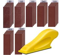 Feuilles de Papier Abrasif Papier de Verre Papiers Poncage 36Pcs Grain 80 120 180 240 320 400 600 Papiers a Poncer Micro Outils de Ponçage pour Travaux Manuels pour Voiture Bois Murs Polissage