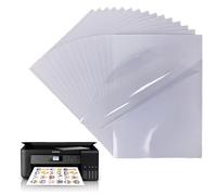 Feuilles de Papier Autocollant, Autocollant en Vinyle Imprimable, Papier Autocollant en Vinyle, Compatible Avec La Plupart Des Modèles D'imprimantes à Jet D'encre, 20 Pièces(Non Étanche)