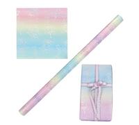 Feuilles de papier cadeau, papier de Saint-Valentin avec effet irisé dégradé, rouleaux de cadeaux festifs, pour cadeaux d'anniversaire, mariages et célébrations familiales pour adultes et