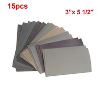 Feuilles De Papier De Verre En Carbure De Silicium, 3 Pouces/75mm, 15 Pi¿¿Ces, Polissage De Voiture ? Grain Grossier 150 7000 Pour Le Meulage Du M¿¿Tal, 9109-May14a04720