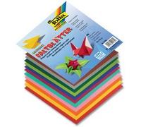 folia 9100 Lot de 96 Feuilles à Plier Origami 10 x 10 cm, 80 g/m², Assorties en 12 Couleurs différentes - Idéal pour Le Pliage du Papier et pour d'autres travaux créatifs