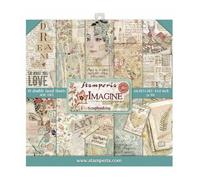 Feuilles de papier scrapbooking - STAMPERIA - Imagine - 20.3x20.3 cm - Thème: Temps - Mixte
