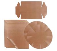 Feuilles de Papier Sulfurisé - Ustensiles Antiadhésifs Réutilisables Qualité Alimentaire - Papier pour Air Fryer,Pour Maison Jardin Camping Barbecue Micro-ondes