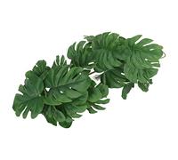 Feuilles de Plantes Artificielles en Soie, Décoration de Terrarium avec Ventouse, Vignes de Jungle en Plastique pour Aquarium et Habitat de Reptile