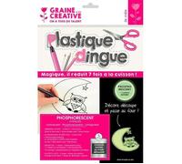 Feuilles de Plastique dingue - GRAINE CREATIVE - 26x20 cm - Phosphorescent - Set de 3 - DIY