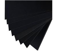 Feuilles de plastique PP noir mat, 200x300mm, 10 pièces, planches rigides givrées for bricolage, artisanat, découpe laser et séparateurs(0.4mm)