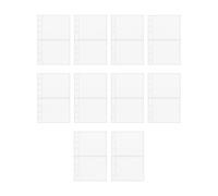 Feuilles de poche pour planificateur - Accessoires transparents pour carnet de notes, ensemble de pochettes de rangement | Construction PP 4,17 x 6,5 pouces Format compact lisse Organisation c