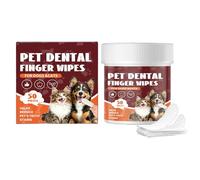 Feuilles de polissage des dents de chat - Lot de 50 fournitures douces portables pour animaux de compagnie - Lingettes humides pour nettoyer les dents de chat | Bain et nettoyage, soins des pieds de