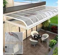 Feuilles de polycarbonate Feuille de toiture, Polycarbonate Panels 1mm Thick Multicolor Multiple Sizes Greenhouse Patio Partition(Clear,0.8x8m/2.62x26.2ft)