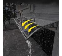 Feuilles de polycarbonate Feuille de toiture, Transparent Polycarbonate Aluminum Doors Windows Awning Canopy Multiple Sizes(60 * 120cm)