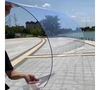 Feuilles de polycarbonate transparent, panneau de toit en plastique, résistant aux intempéries et transparent, protection UV, protection contre la pluie et l'extérieur, remplacement du verre (0,6 x 5
