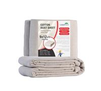 Feuilles de poussière en coton robuste pour la décoration de peinture et de meubles, revêtements de sol, housses anti-poussière durables et réutilisables pour rénovation, construction (poids naturel