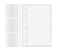 Feuilles de protection pour salle de classe - 10 pièces, format A7, 6 anneaux, couvertures, documents transparents, pour bureau administratif, directeur de projet, enseignants, artistes