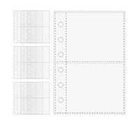 Feuilles de protection pour salle de classe | 10 pièces Format A7 6 anneaux Couvertures transparentes Documents - Cache-documents transparents pour Bureau administratif Projet Manager Éducateurs