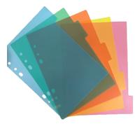 Feuilles De Séparation A5 Pour Classeurs à Anneaux, Avec 6 Trous Pratiques Pour Insertion Horizontalement Ou Verticalement, Idéales Pour Trier Les Documents