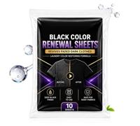 Feuilles de Teinture Noire pour Vêtements Kit raviveur du linge textile de | Feuilles qui ravivent le noir du linge Maison Appartement Campagne Adulte Chambre Cottage Hôtel