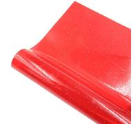 Feuilles de tissu de vinyle de gelée de PVC, Tissu en vinyle PVC transparent avec paillettes multicolores, plusieurs tailles(Red,A4 20 x 30cm)