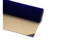 Feuilles de tissu velours auto-adhésives - 45 x 148 cm - Feutre non tissé floqué pour boîte à bijoux, bricolage, décoration, emballage - Bleu foncé