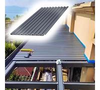 Feuilles de toiture durables en polycarbonate de 150000 cm de long - Housses d'auvent isolées avec rainures trapézoïdales pour balcon et terrasse (L2 m)