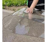 Feuilles De Toiture en Polycarbonate De 1 mm, Plexiglass Plaque Transparent pour Marquise de Porte Exterieur Pergola Jardin Exterieur Serre Fenêtre Patio(1.22x4m(4x13.1ft))