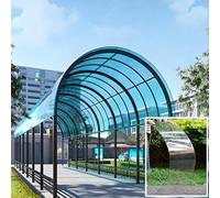 Feuilles De Toiture en Polycarbonate De 1 mm, Plexiglass Plaque Transparent pour Marquise de Porte Exterieur Pergola Jardin Exterieur Serre Fenêtre Patio(1.22x3m(4x9.8ft))