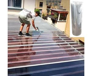 Feuilles De Toiture en Polycarbonate De 1mm,Plaque Pour Toiture Abri De Jardin Transparents,Panneaux De Remplacement Serres,Feuille De Toit Faciles À Plier Et À Découper,W×L-1.56×3m(5.1*9.8ft)