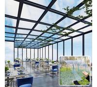 Feuilles de toiture en polycarbonate - Rouleau de feuilles de toit en plastique transparent pour remplacement de porche, panneau acrylique transparent