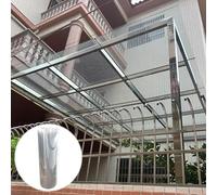 Feuilles De Toiture en Polycarbonate Transparent,Plaque Pour Toiture Abri De Jardin,Panneaux De Remplacement en Plastique Pour Serres,Feuille De Toit,Résistance Aux Chocs,W×L-0.5×4m(1.6*13.1ft)