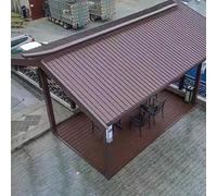 Feuilles de toiture ondulées avec remplissage en polycarbonate, panneau isolé pour pergola, abri de rangement de moto, coque rigide durable