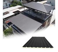 Feuilles de toiture ondulées, panneaux de toit en étain pour pergola en alliage d'aluminium, panneau de revêtement de toiture isolé, feuilles de métal ondulé pour bricolage extérieur, personnalisables