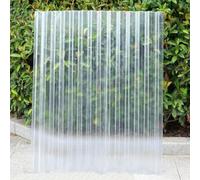 Feuilles De Toiture Ondulées Transparentes Protection UV,Plaque D'éclairage Naturel En FRP De 1mm D'épaisseur,Panneaux De Toiture Pour Abri De Jardin,Facile à Découper,5Pcs-0.9x1.4m/35x55in