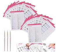 Feuilles De Traçage Pour Nail Art Avec Feutre, Livret De Pratique Pour Nail Art, Fiches D'entraînement Pour Manucure, Pour Débutants, Dessin De Lignes, Modèle De Peinture(2set)