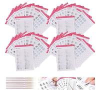 Feuilles De Traçage Pour Nail Art Avec Feutre, Livret De Pratique Pour Nail Art, Fiches D'entraînement Pour Manucure, Pour Débutants, Dessin De Lignes, Modèle De Peinture(4set)