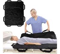 Feuilles de transfert pour patient - Feuille de déménagement en nylon multi-poignées pour soignants - Capacité de 181,4 kg pour hôpitaux et maisons de soins infirmiers